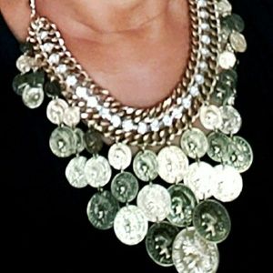 Consigned ❣❣Coin Medallion Statement Necklace